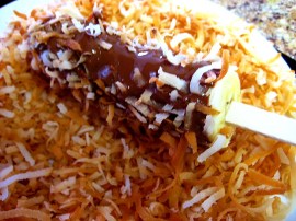 Dipped Toasted Coconut