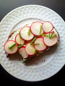 Radish + Chive Tartine